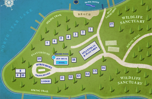 map of north star lake resort