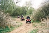 group of ATV riders on the trails